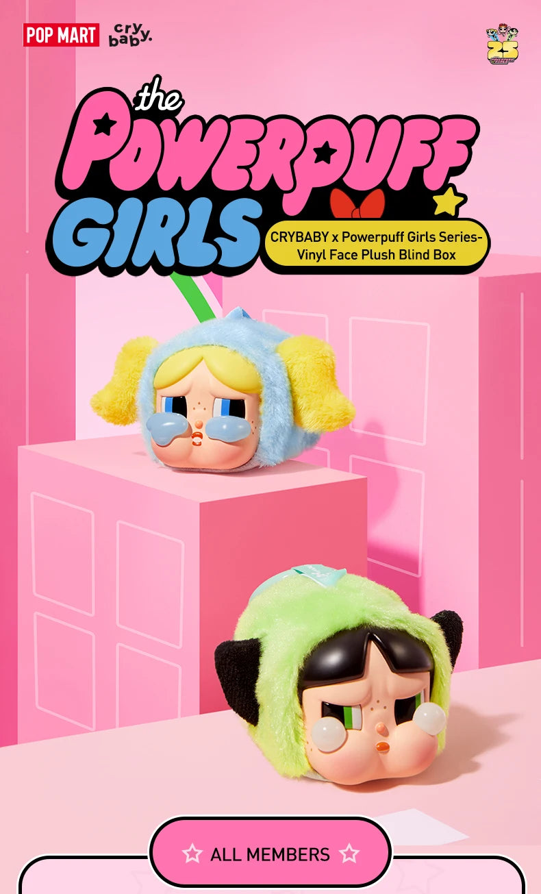 POP MART CRYBABY x Powerpuff Girls Vinyl Face Plush Blind Box