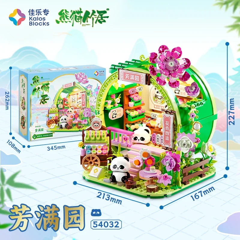 Panda Bamboo House Building Blocks Micro Block Set