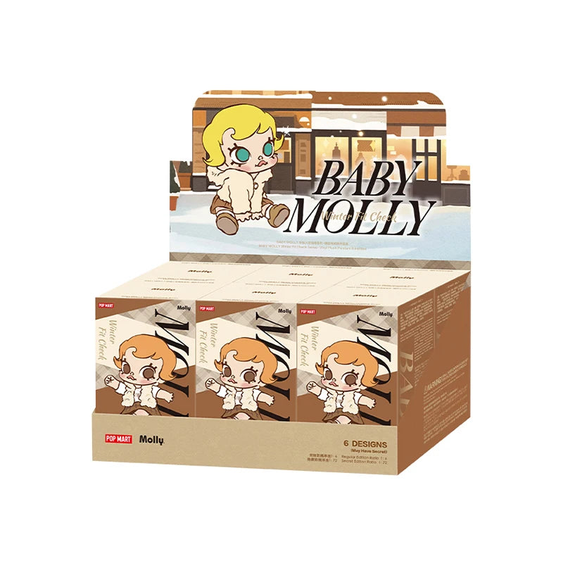 POP MART Baby Molly Winter Fit Check Vinyl Plush Pendant Blind Box