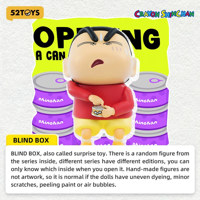 52TOYS Crayon Shinchan Comical Series Blind Box Mystery Figure Collectible Toy