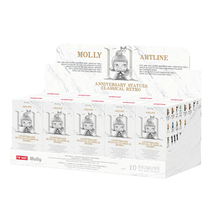 POP MART MOLLY Anniversary Statues Classical Retro 2 Series Blind Box