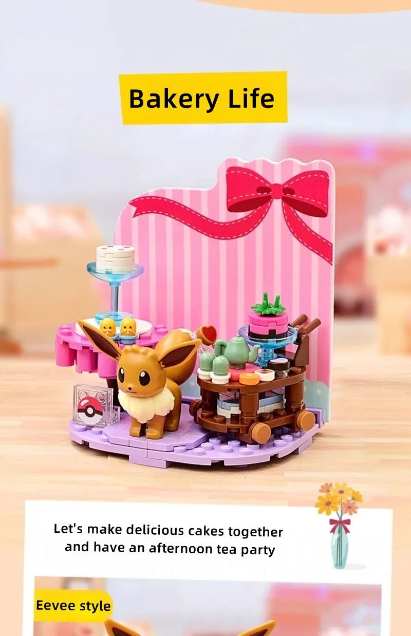 KEEPPLEY Pokémon Street Series Building Blocks Pikachu Eevee Psyduck