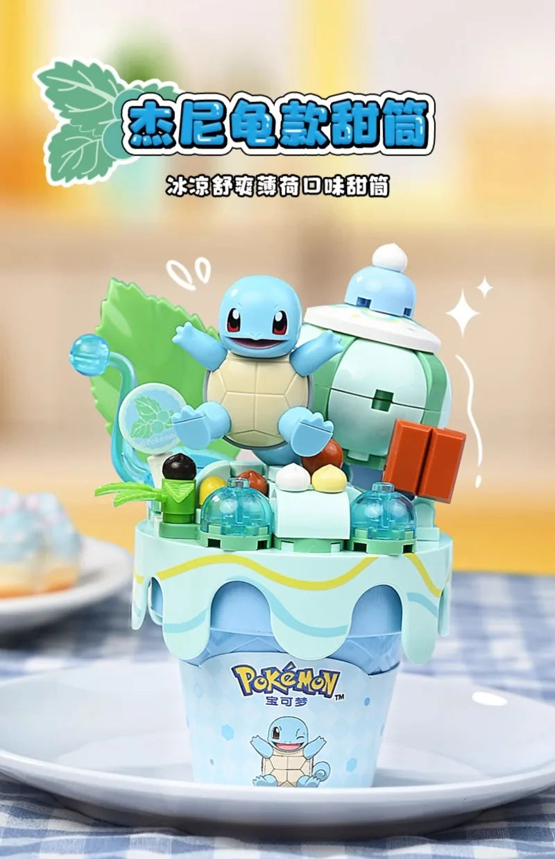 KEEPPLEY Pokémon Ice-Cream Cone Series Building Blocks Pikachu Eevee Squirtle
