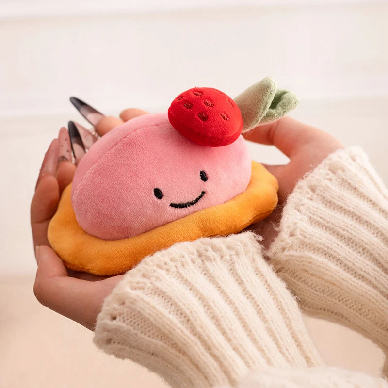 Cute Simulation Cake Plush Toy – Strawberry & Lemon Mousse Plushies