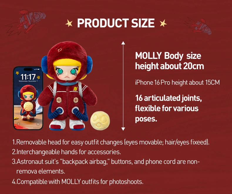 POP MART MOLLY Hello, Moon 1/8 Action Figure
