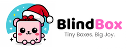 BlindBox NZ Christmas logo featuring festive design for kawaii toy collectors