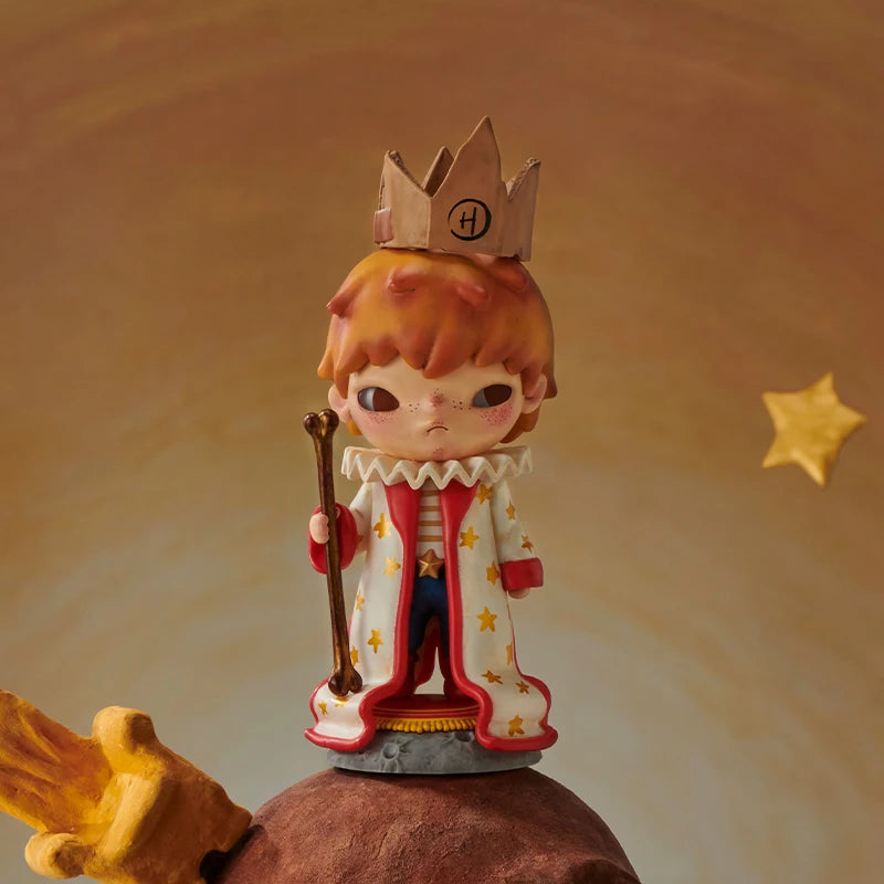 POP MART Hirono × Le Petit Prince figure in king costume with crown