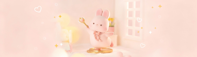 Pastel display of FUNISM MOMO Bunny Daily Series blind box figures, arranged in a dreamy unboxing scene with soft lighting for collectors in New Zealand