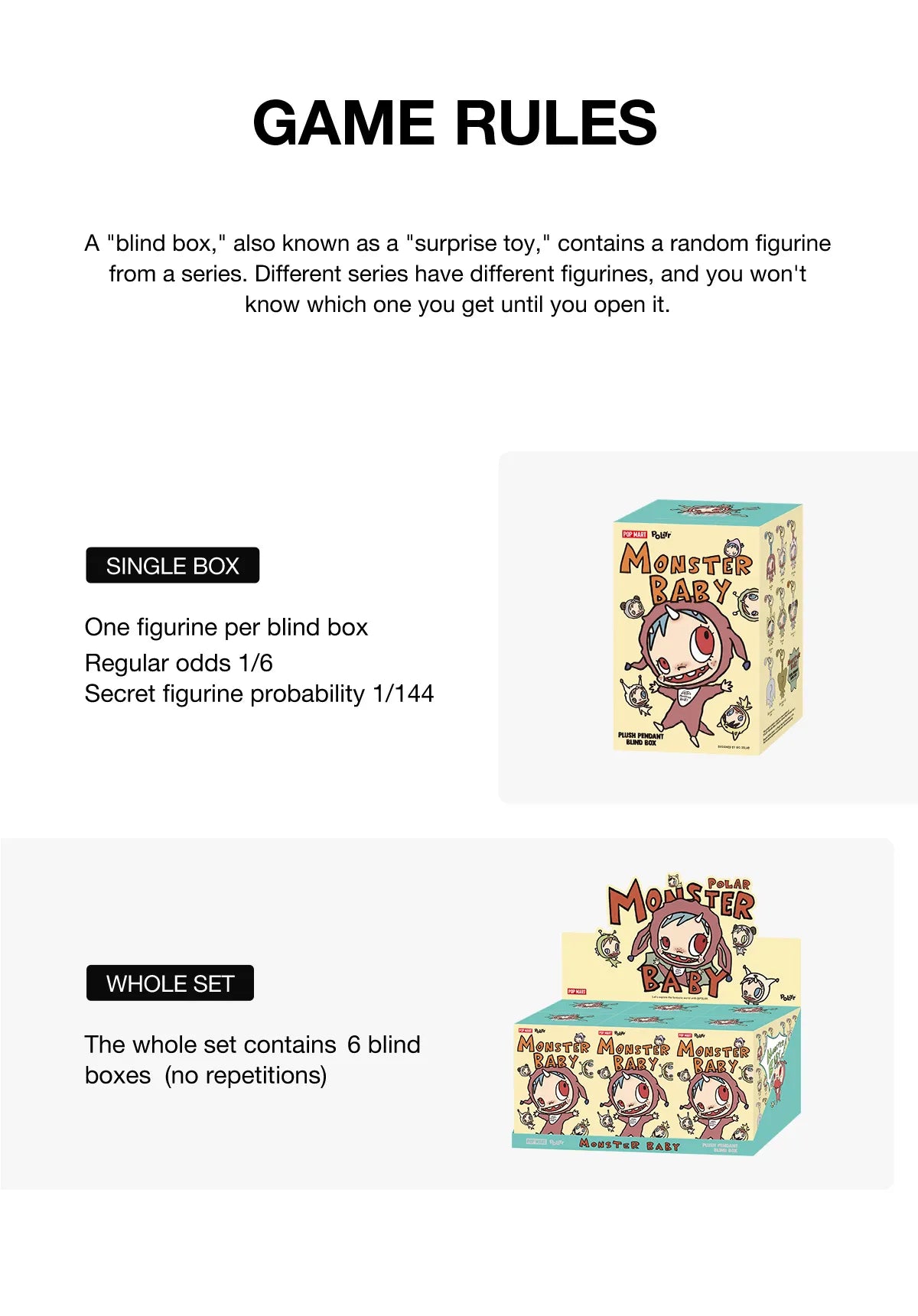 POP MART Polar Monster Baby Plush Pendant Blind Box Ver.1