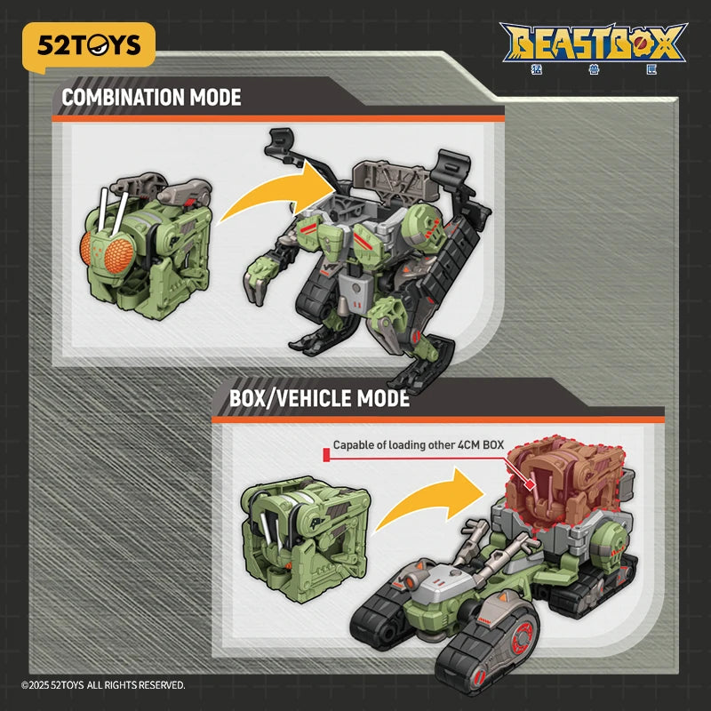 52TOYS MECHABEAST BMM-02 Zombietrack transforming from cube to mecha-beast