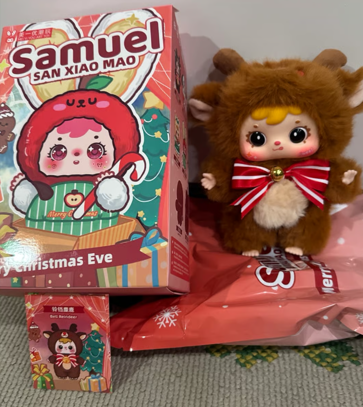 Samuel San Xiao Mao Merry Christmas Eve Confirmed Bell Reindeer Plush