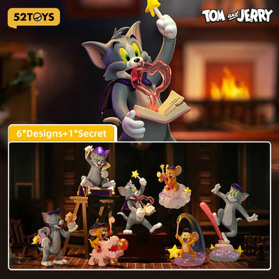 52TOYS Blind Box Tom and Jerry Fantasy Magic, 1PC Action Figure Collectible Toy Desktop Decoration