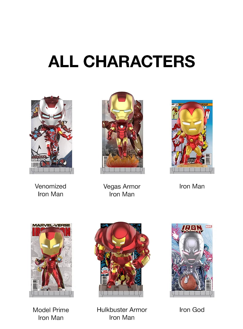 POP MART Marvel Iron Man: A Journey Through Armors Blind Box Figures styled product view