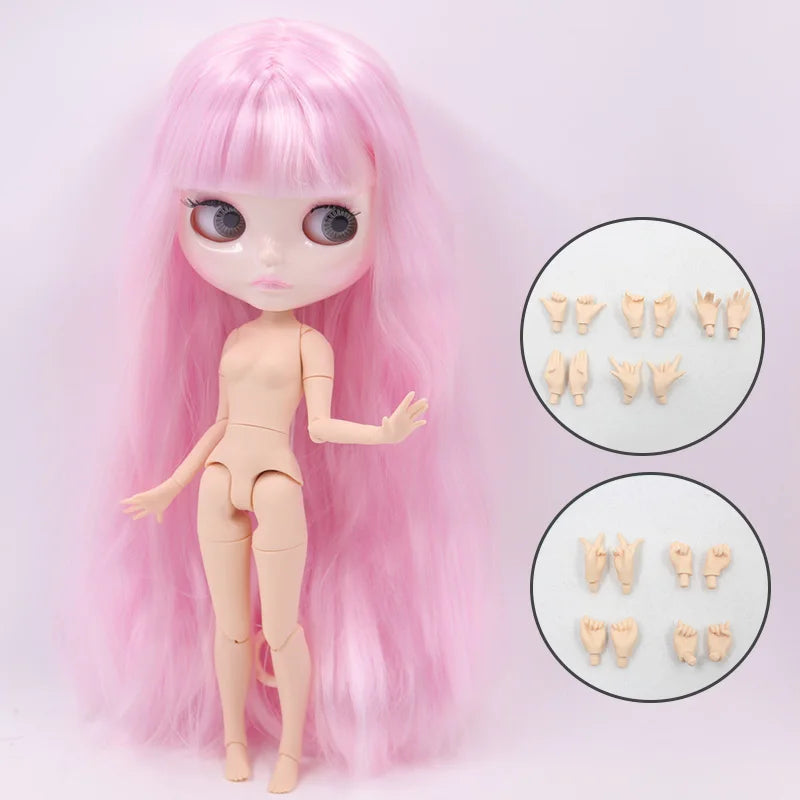 ICY DBS Blyth Doll Carved Lips Face White Skin Joint Body 1/6 BJD image 28