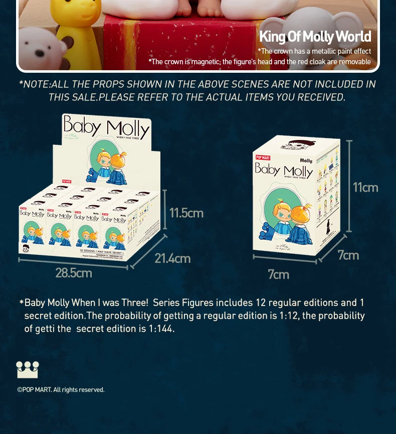 POP MART Baby Molly When I Was Three! Series Blind Box Figures