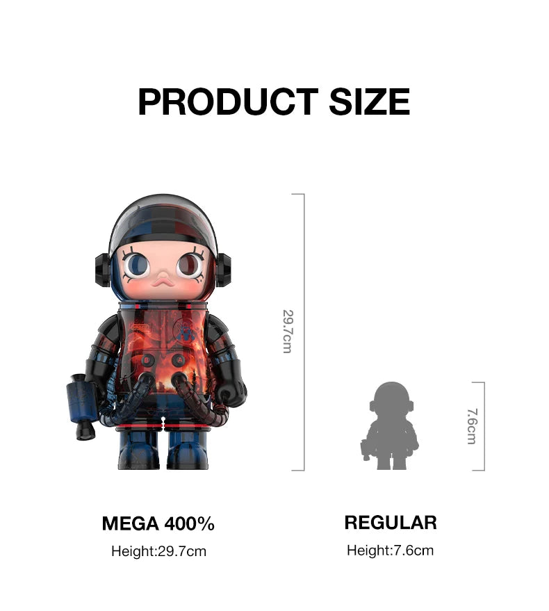 POP MART MEGA Space Molly 400% Stranger Things Limited Edition