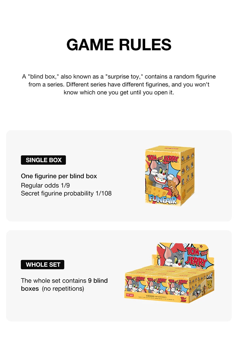 POP MART Tom and Jerry Funfair Series Blind Box Figures