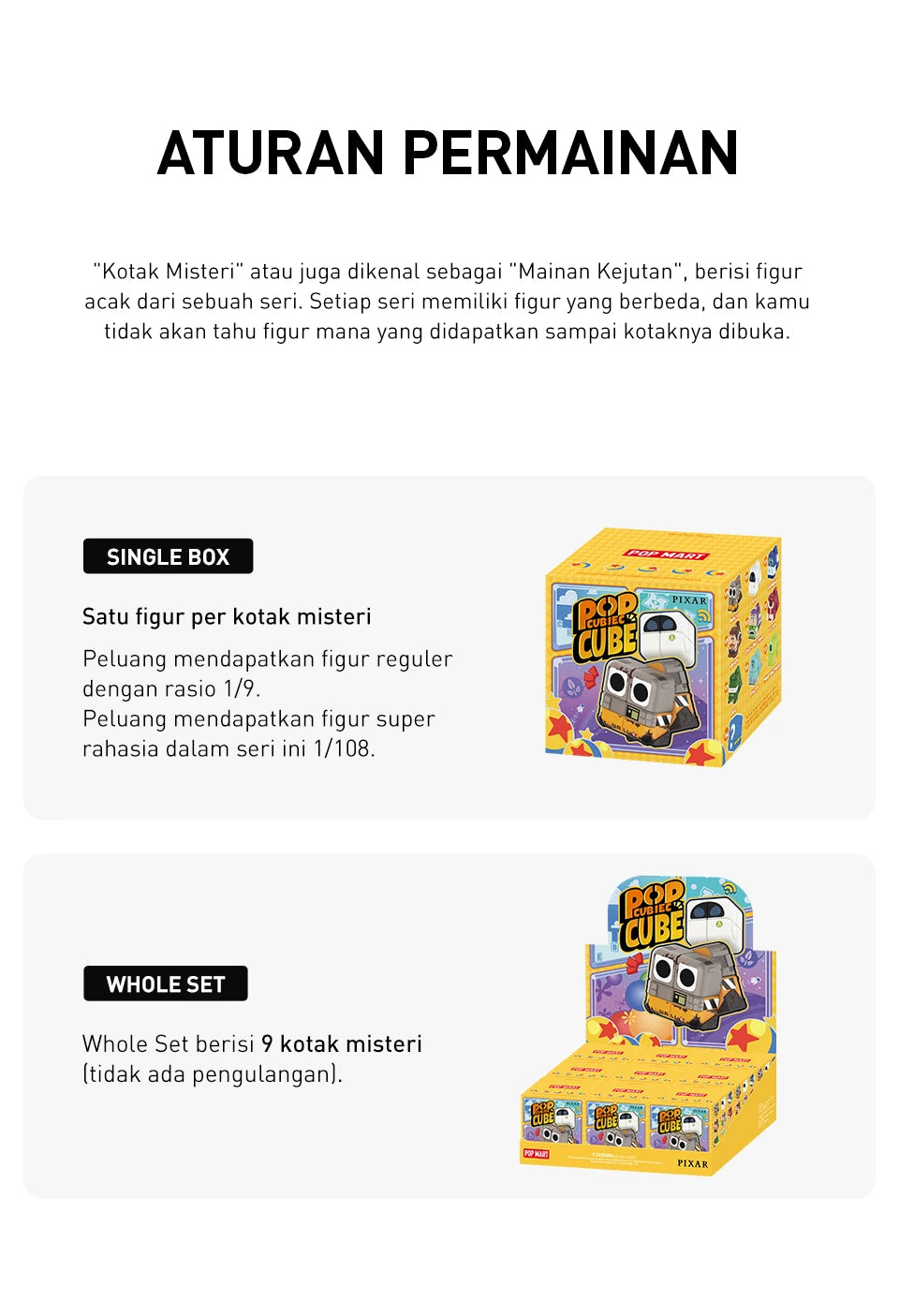 【】POP MART Disney/Pixar POP CUBE CUBIEC Series Figures 1/ POPMART image 9