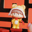 Toy figure of a character in a tiger costume with a red background