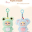 Two plush toys, one frog and one small elephant, with NAITANG branding on a beige background.