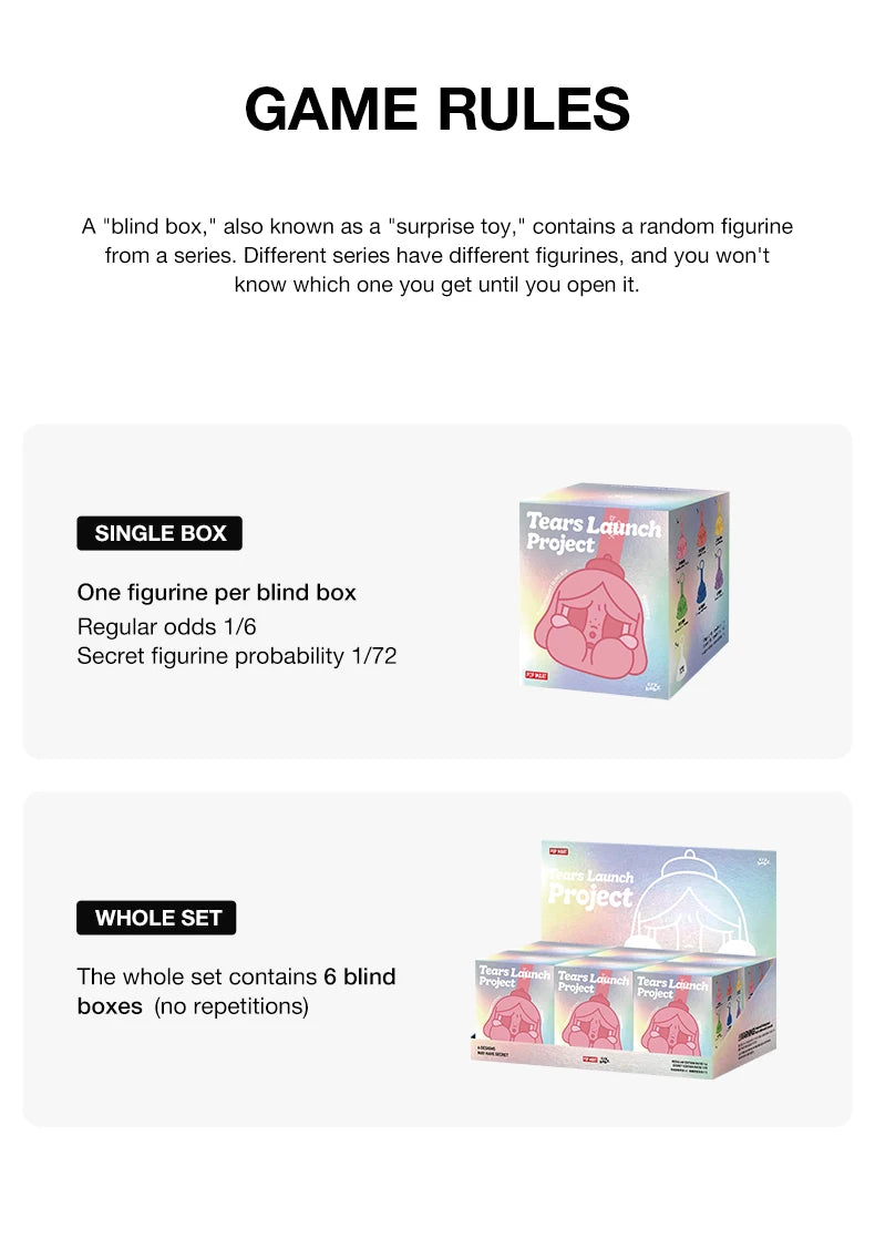 POP MART CRYBABY Tears Launch Project Plush Blind Box