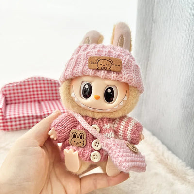Labubu 17cm Doll Clothes Outfit Set | V1 V2 V3 Sitting Accessories & Designer Clothing
