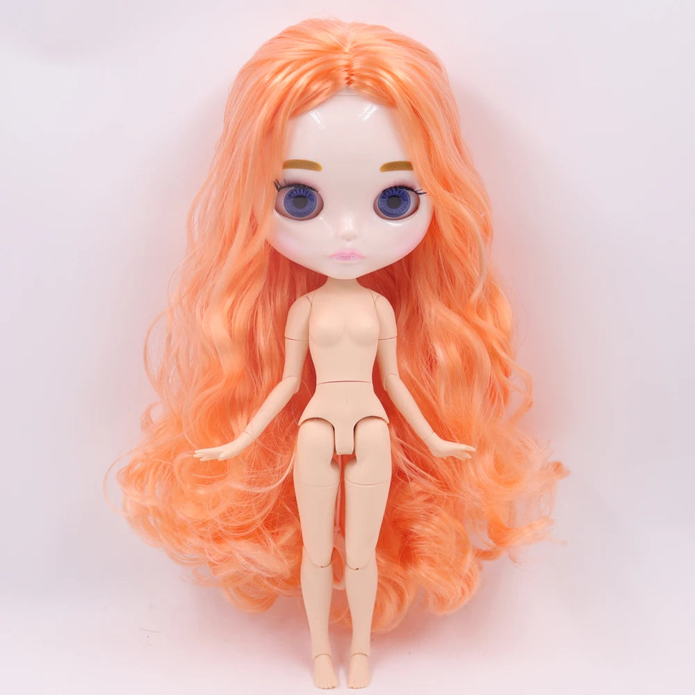 ICY DBS Blyth Doll Carved Lips Face White Skin Joint Body 1/6 BJD display view
