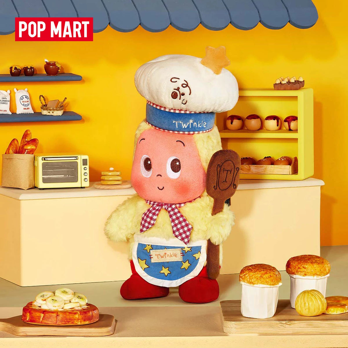 POP MART MOON GELATO Series-Baker Plush Doll front product view