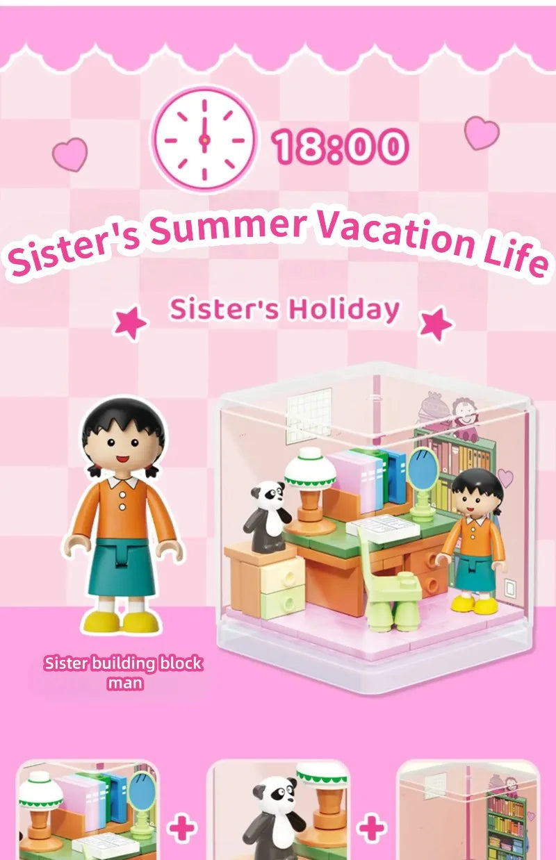 WEKKI Chibi Maruko Chan Building Blocks Micro Bricks