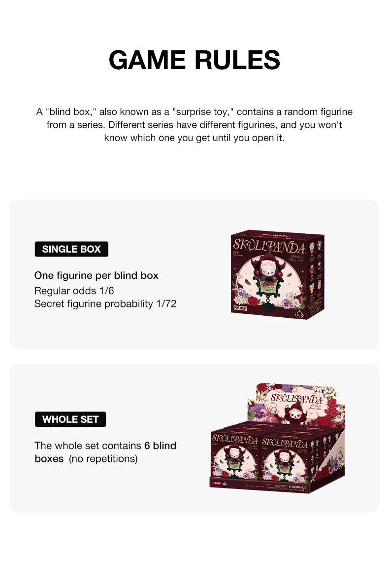 POP MART SKULLPANDA Petals in Four Acts Fridge Magnet Blind image 10