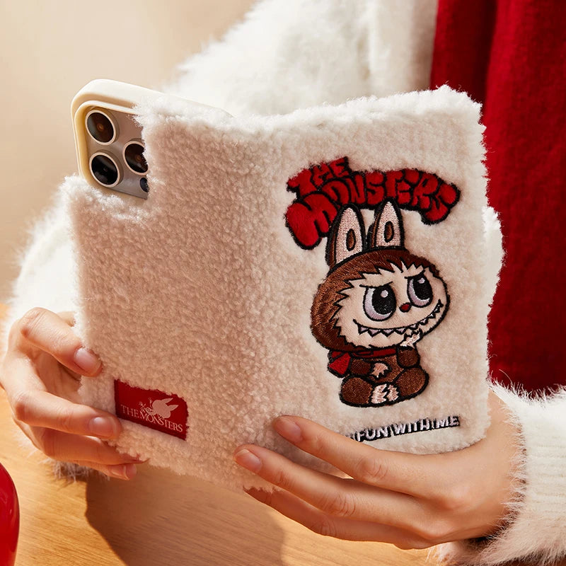 POP MART THE MONSTERS Classic Plush Flip Phone Case for iPhone Pro Max