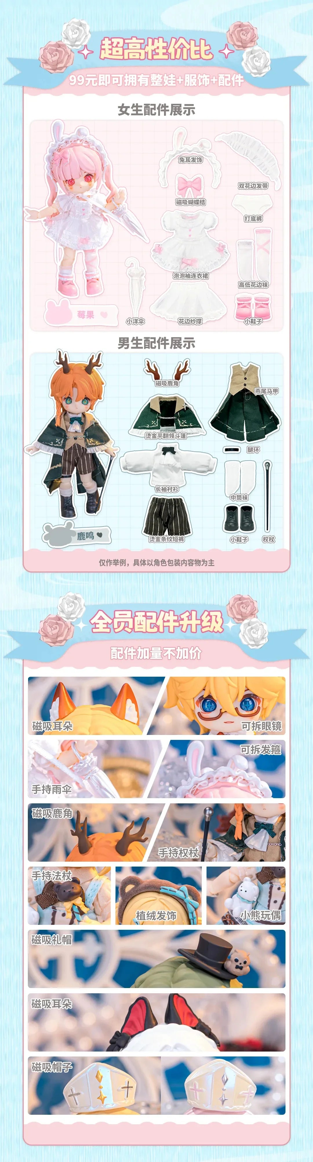 Nagi V5 Mirage Record Series 1/12 BJD Blind Box Collectible