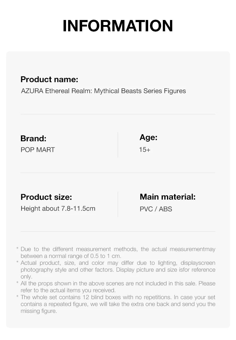 POP MART AZURA Ethereal Realm Mythical Beasts Blind Box Figures