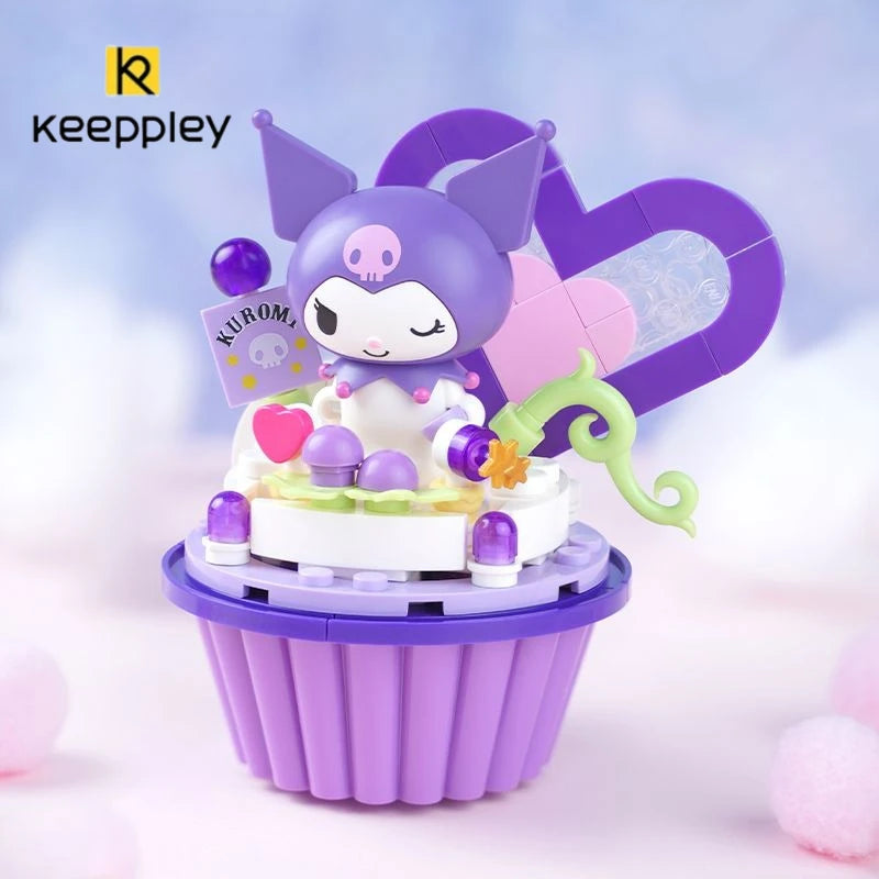 KEEPPLEY Sanrio Cake Cup Series Building Blocks Kuromi My Melody Cinnamoroll Pompompurin