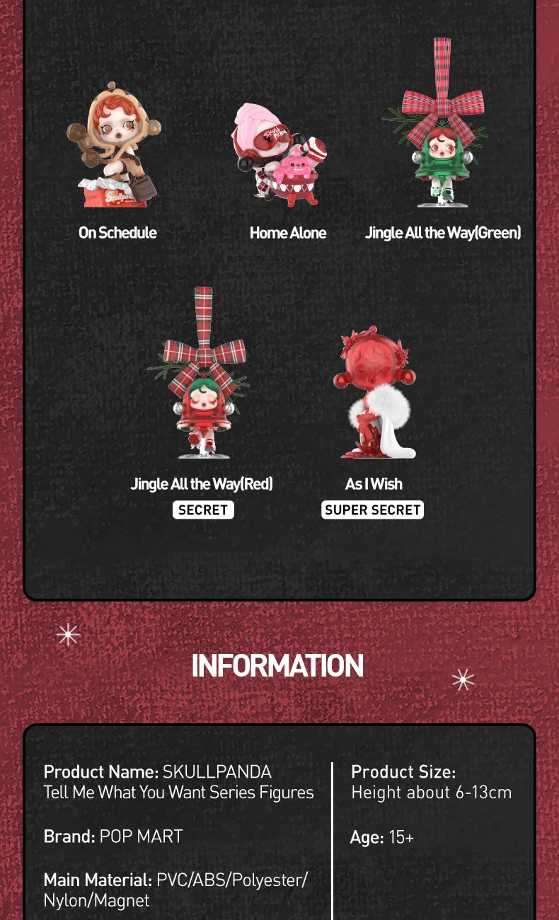 POP MART SKULLPANDA Tell Me What You Want Blind Box Figures (Pre-Order)