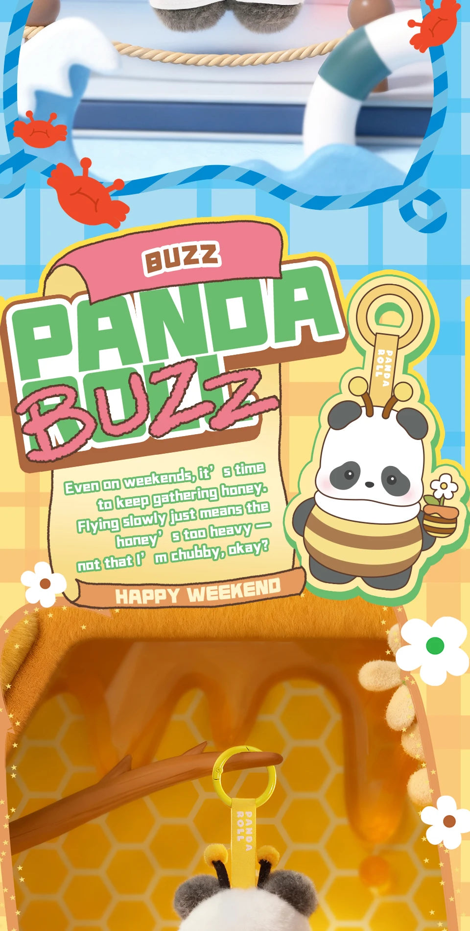 52TOYS Panda Roll Happy Weekend Series Blind Box Plush Collectible