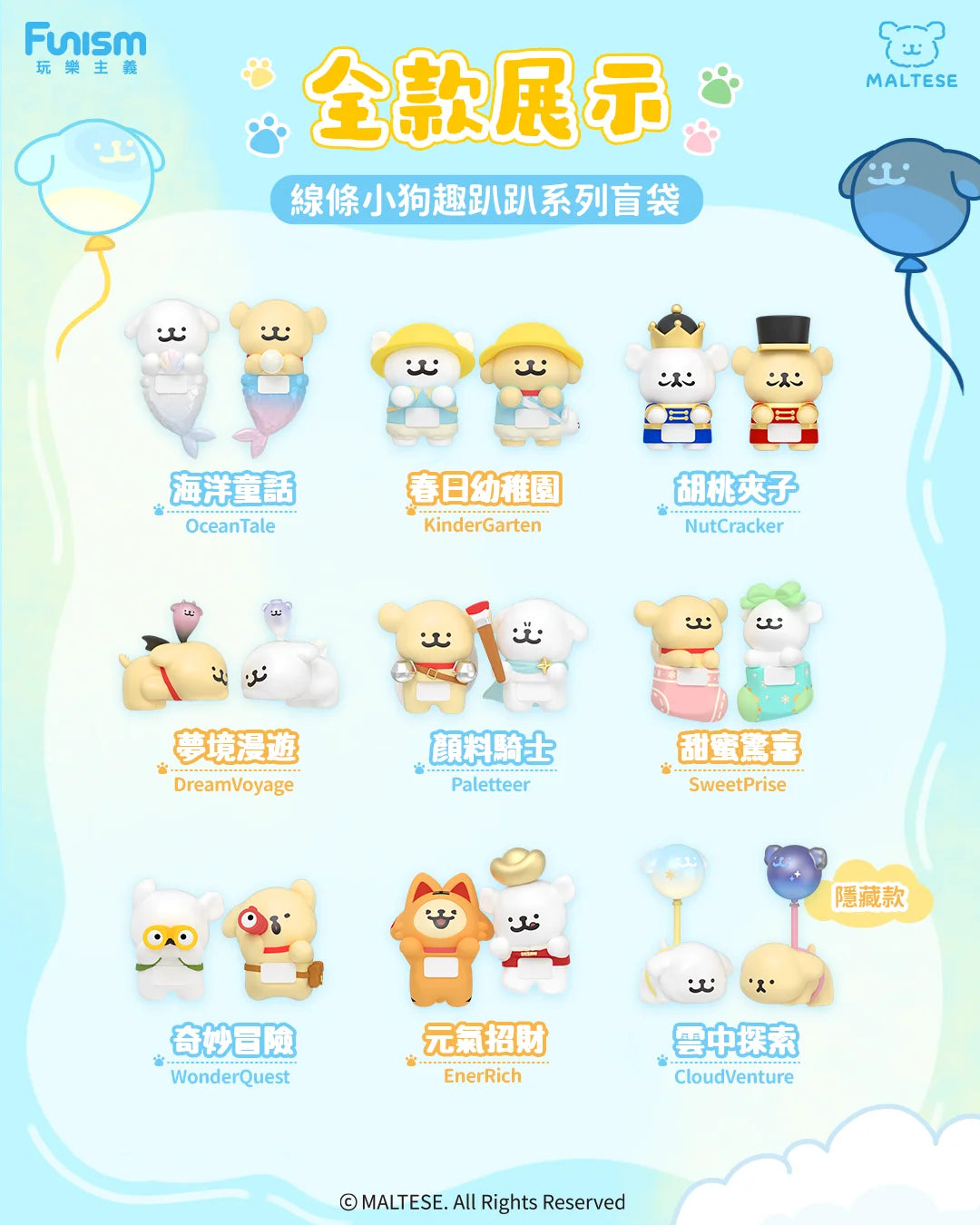 FUNISM Maltese PupSnap Series Blind Box Figures