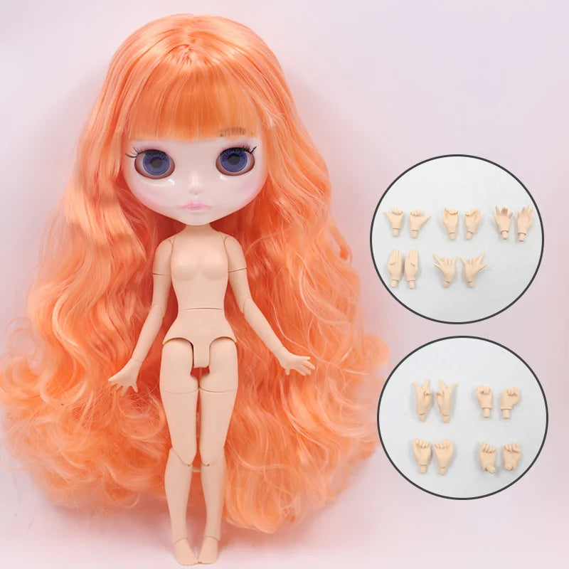 ICY DBS Blyth Doll Carved Lips Face White Skin Joint Body 1/6 BJD image 41
