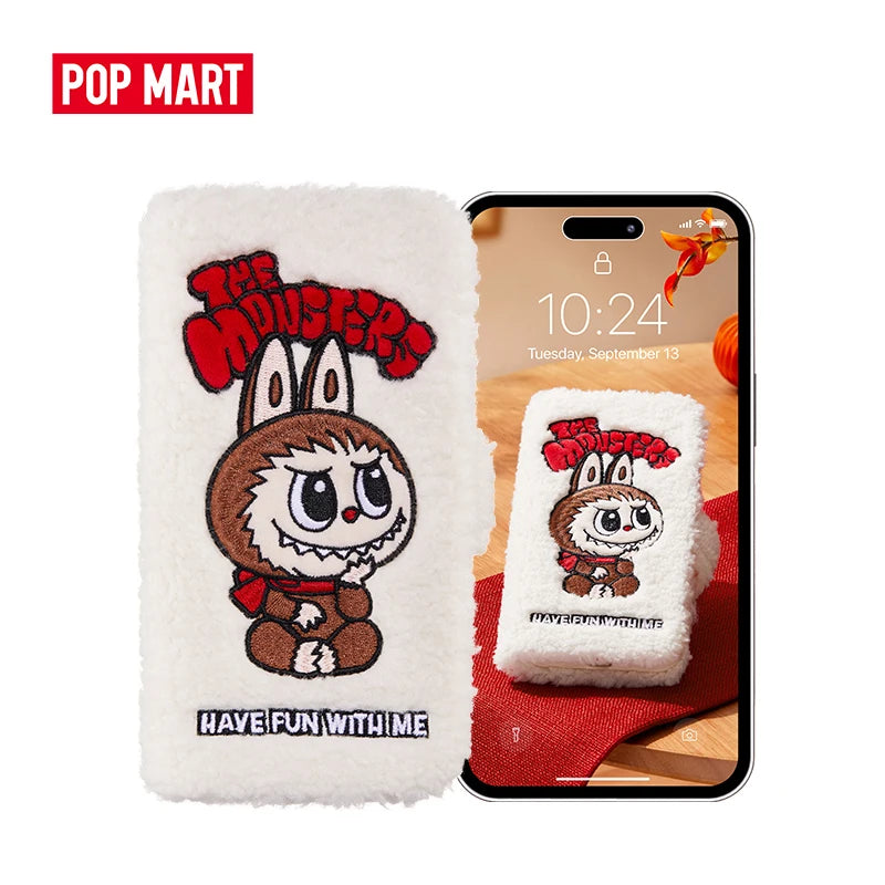 POP MART THE MONSTERS Classic Plush Flip Phone Case for iPhone Pro Max