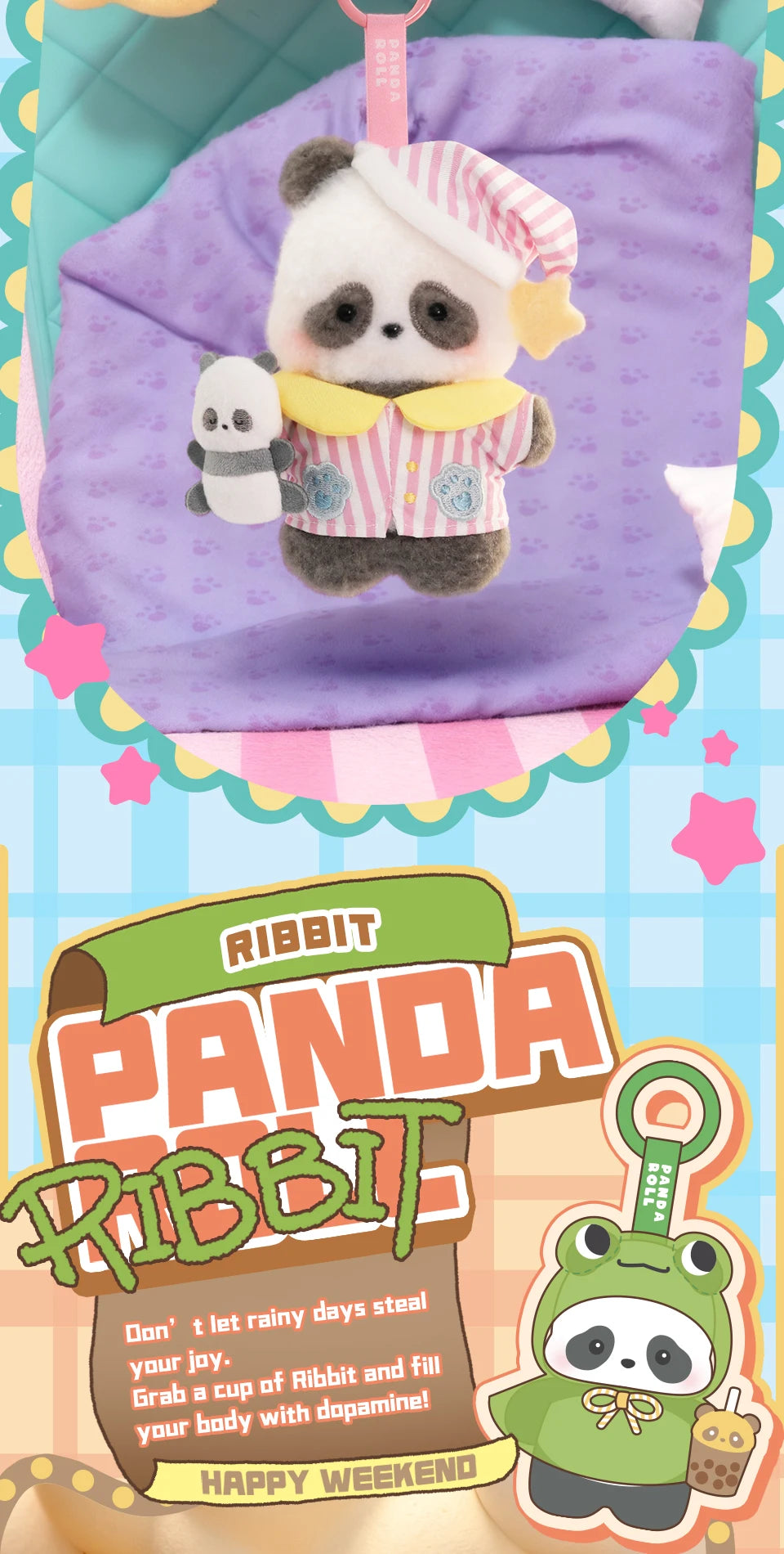 52TOYS Panda Roll Happy Weekend Series Blind Box Plush Collectible