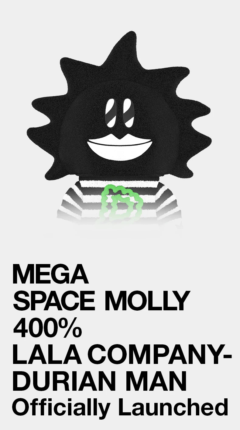 POP MART MEGA SPACE MOLLY 400% LALA COMPANY Durian Man Limited Edition