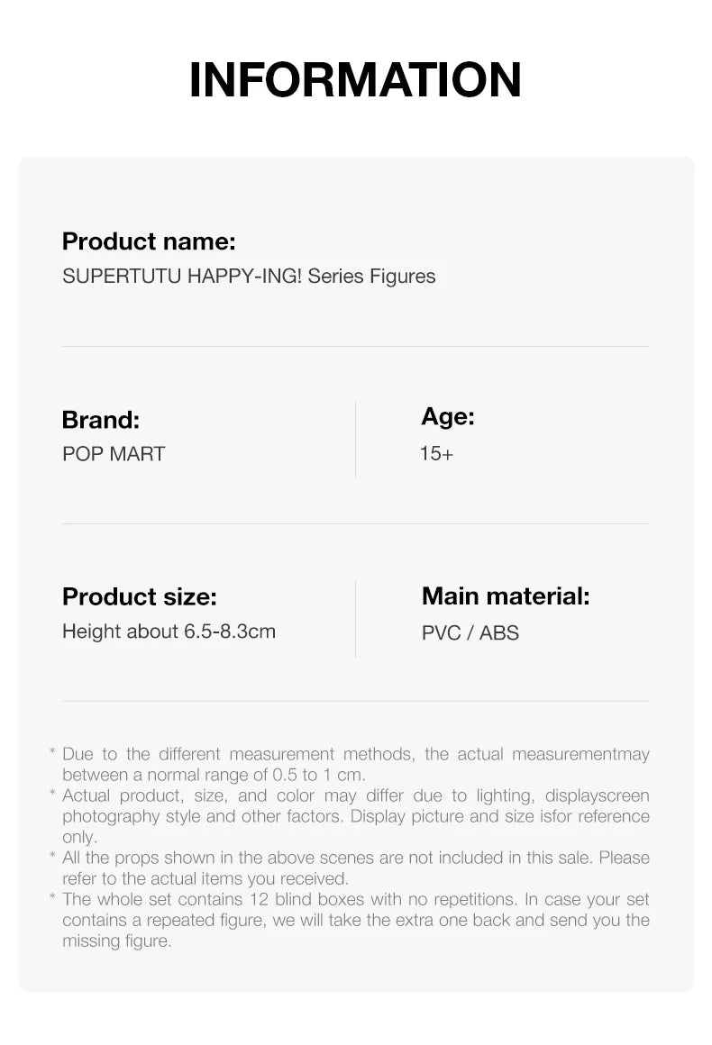 POP MART SUPERTUTU HAPPY-ING! Series Blind Box Figures