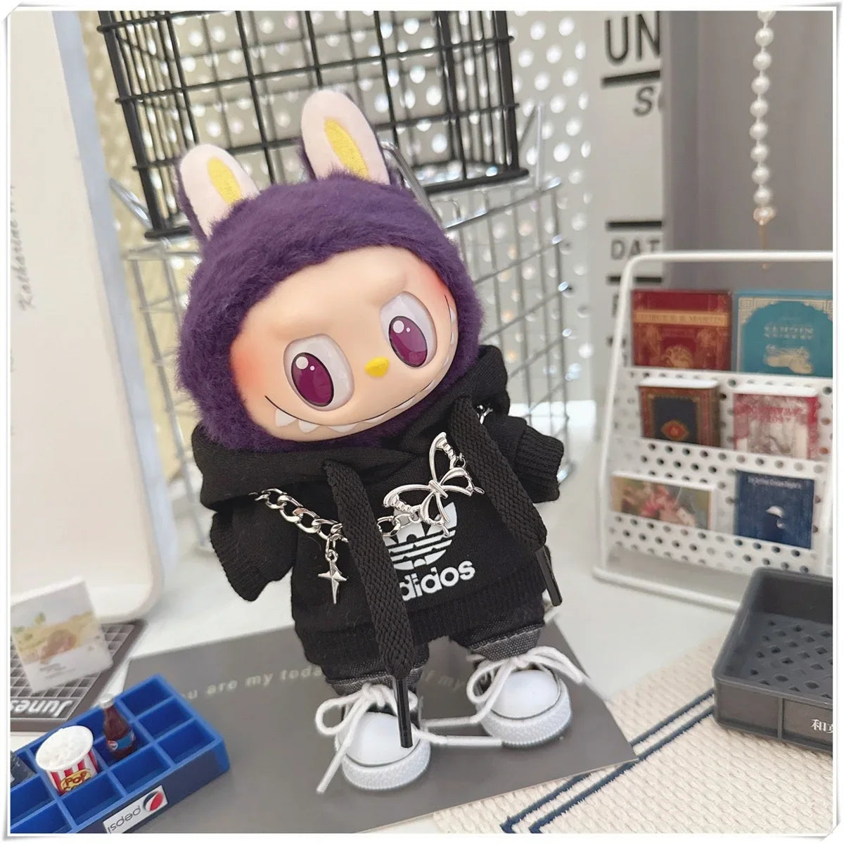 Labubu 17cm Doll Clothes Outfit | Hoodie & Pants Korean Idol Style Accessories
