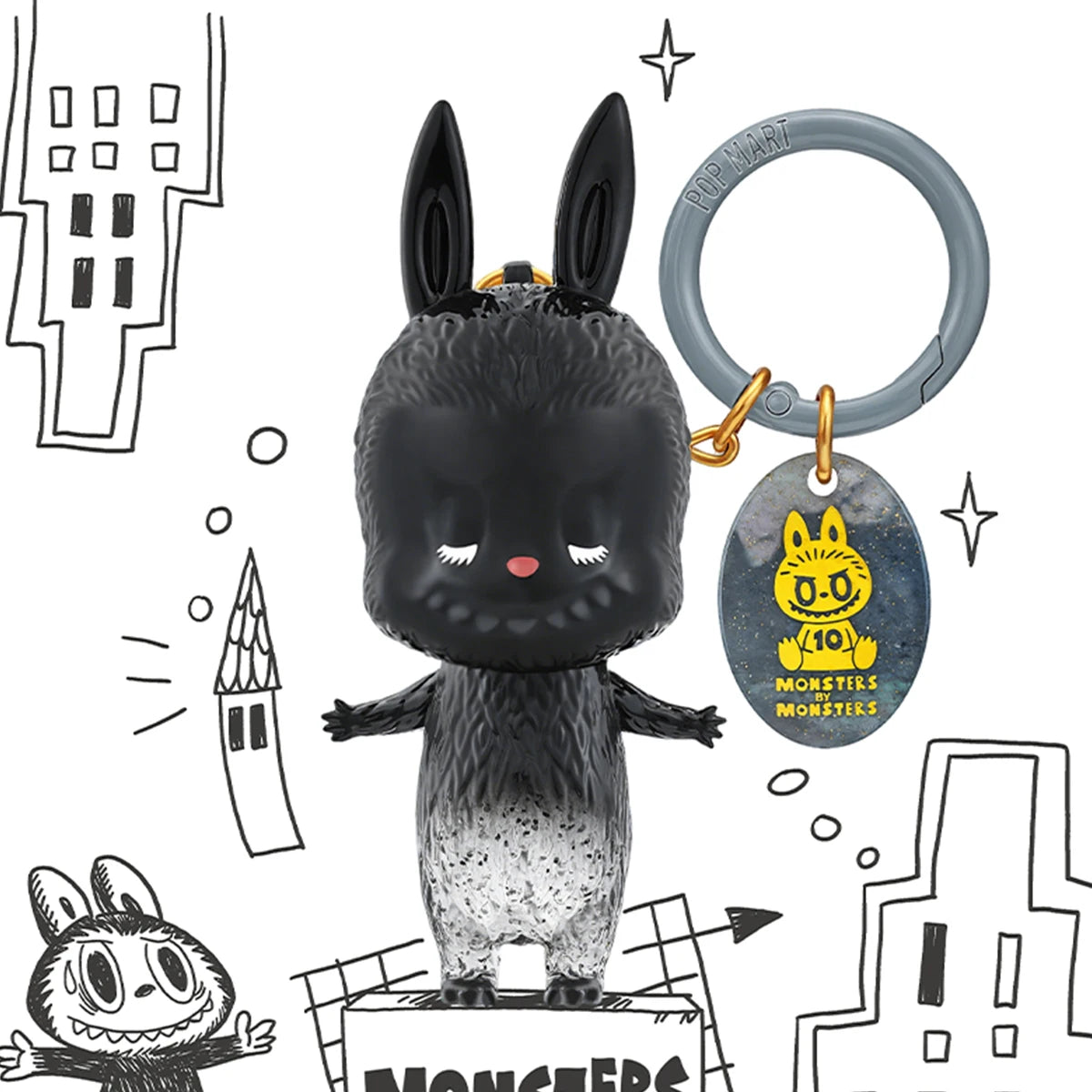 POP MART The Monsters 10th Anniversary Blind Box Keychain Figures