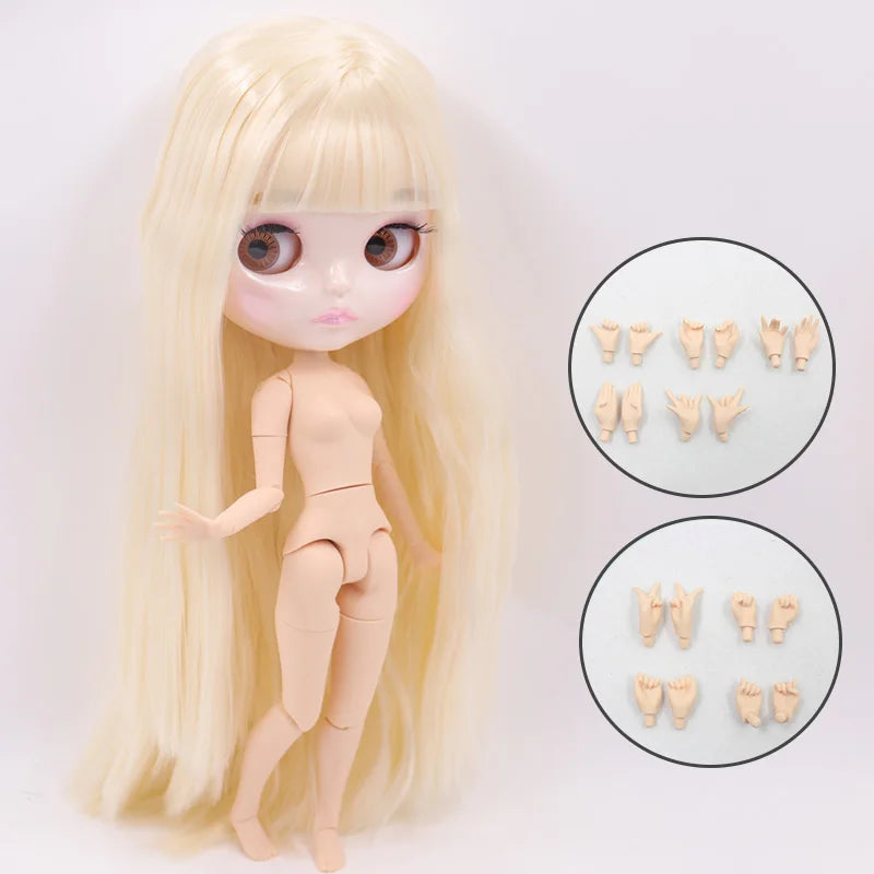 ICY DBS Blyth Doll Carved Lips Face White Skin Joint Body 1/6 BJD image 43