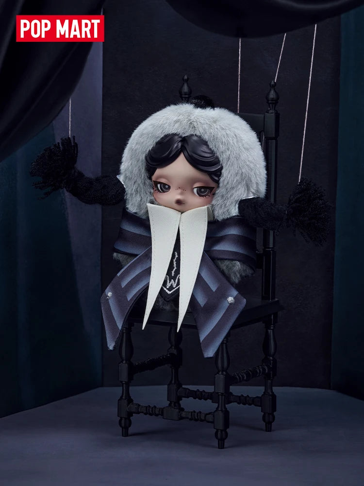 POP MART SKULLPANDA × Wednesday Plush – Nevermore Academy Uniform Edition