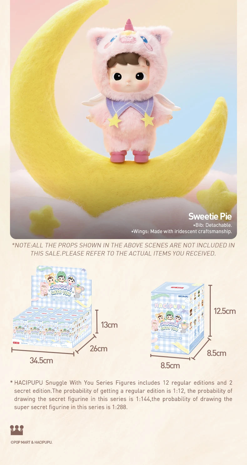 POP MART HACIPUPU Snuggle With You Series Blind Box Figures