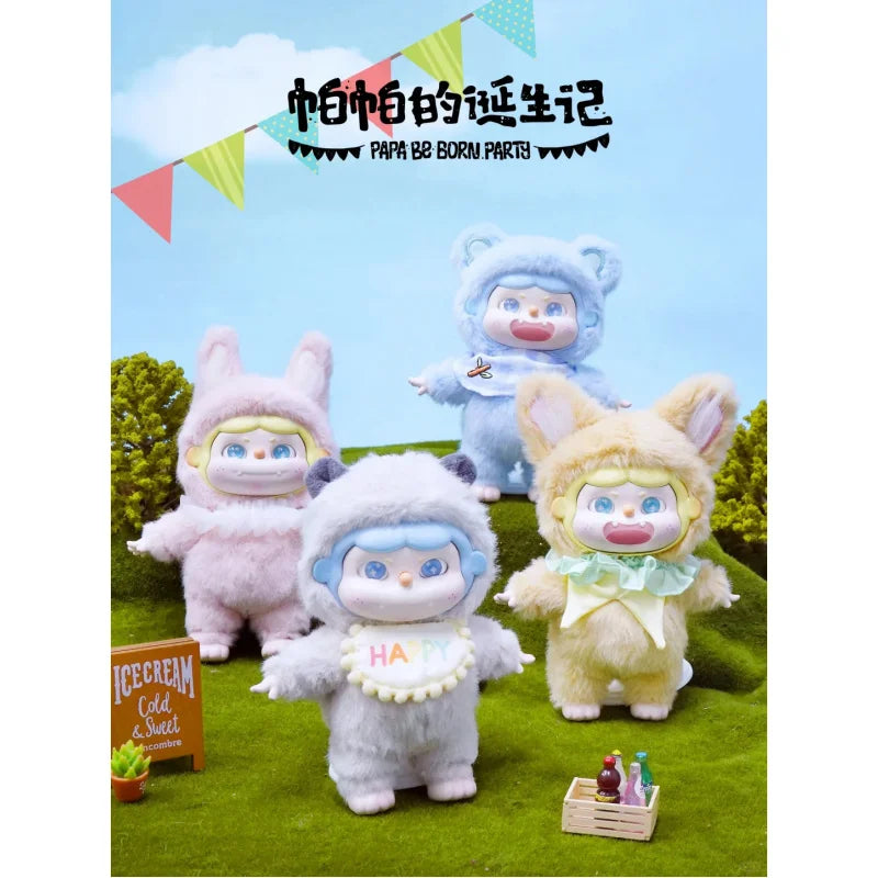 Papa Be Born Papa Be Born Party Series Blind Box Plush Collectible Figure blind box vinyl figure, sealed mystery packaging, p