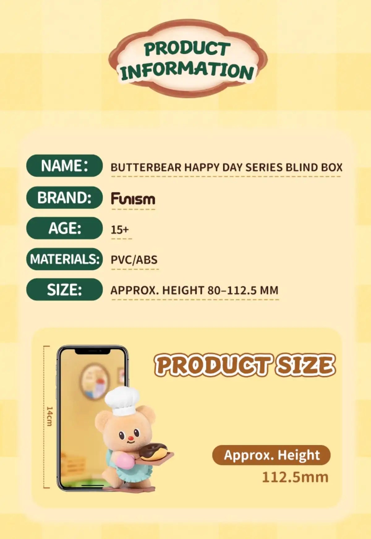 FUNISM Butterbear Happy Day Series Blind Box Figures