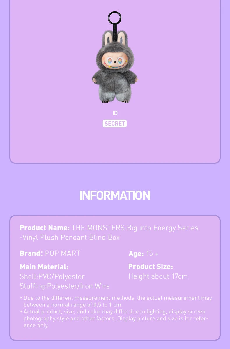 POP MART THE MONSTERS Combo Set 4 Big into Energy Pendant & Playing Games Blind Box